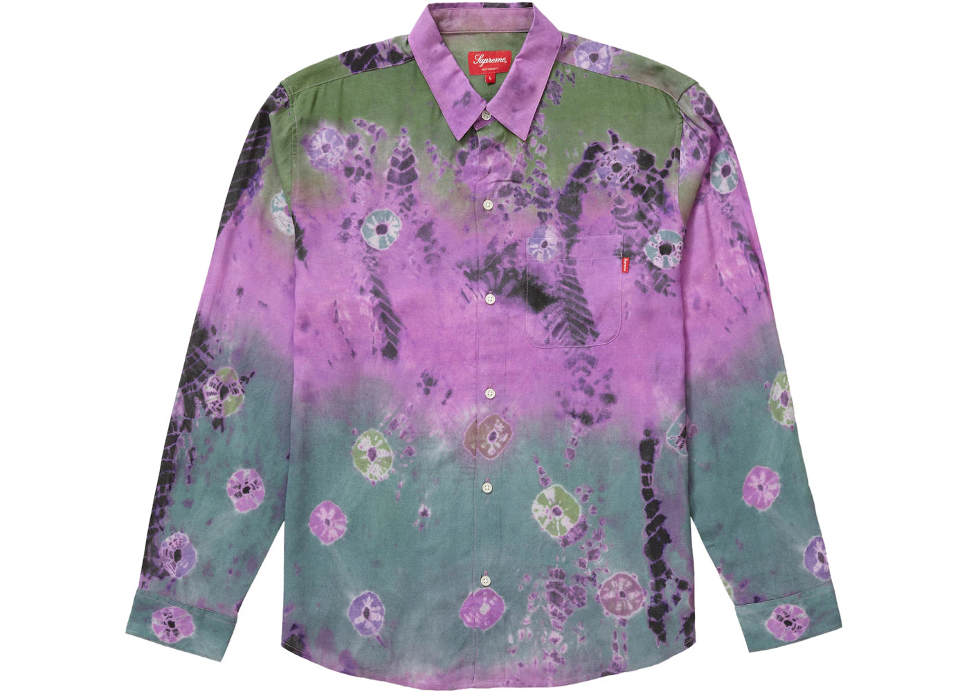 Supreme Batik Print Rayon Shirt Purple