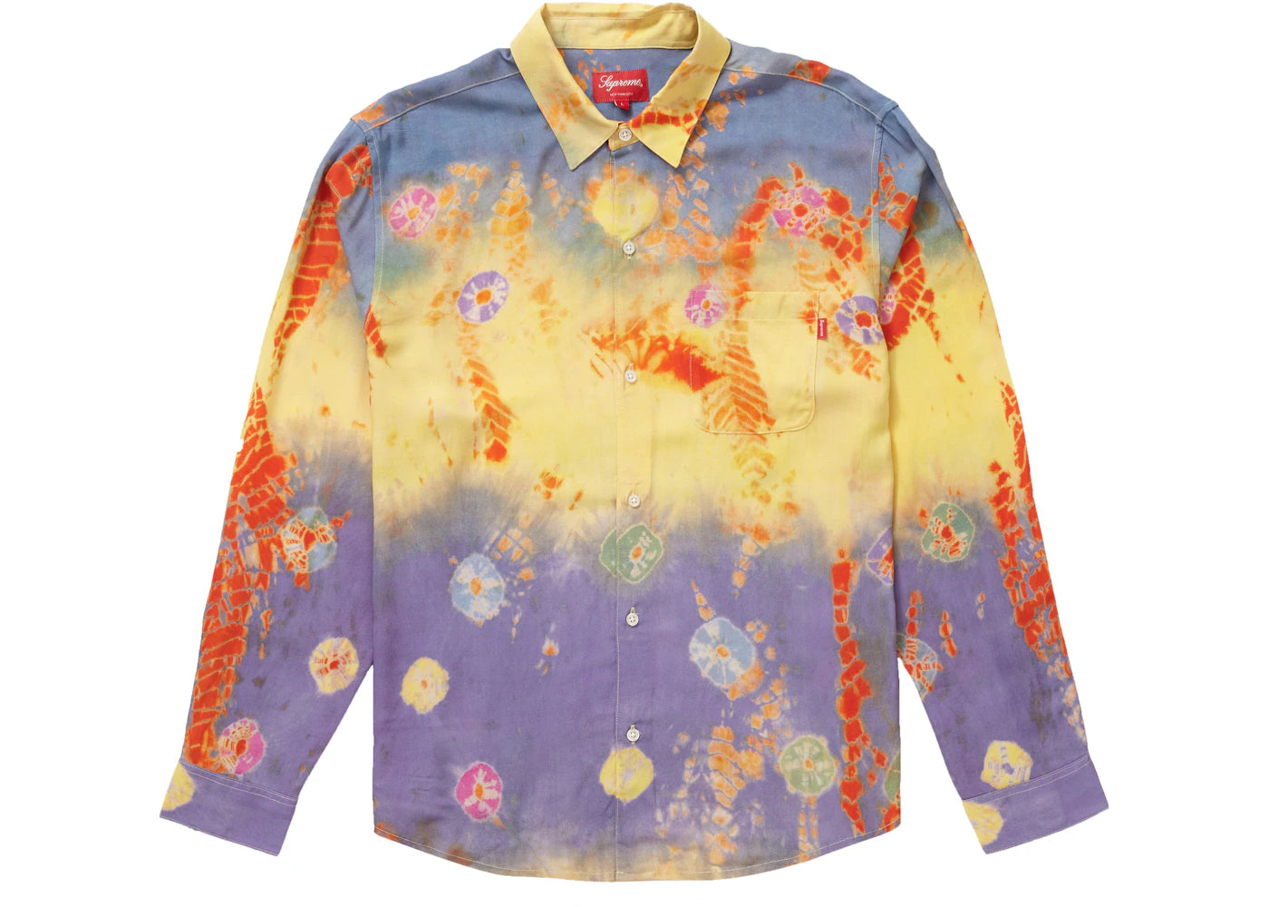 Supreme Batik Print Rayon Shirt Yellow