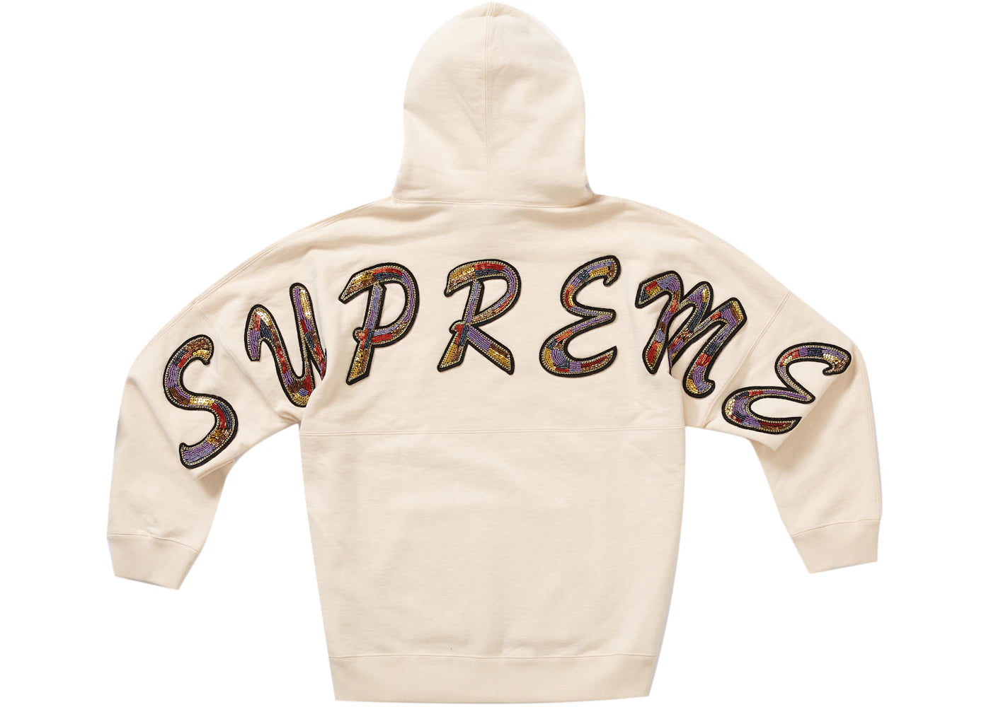 Supreme Beaded Hooded Sweatshirt Natural