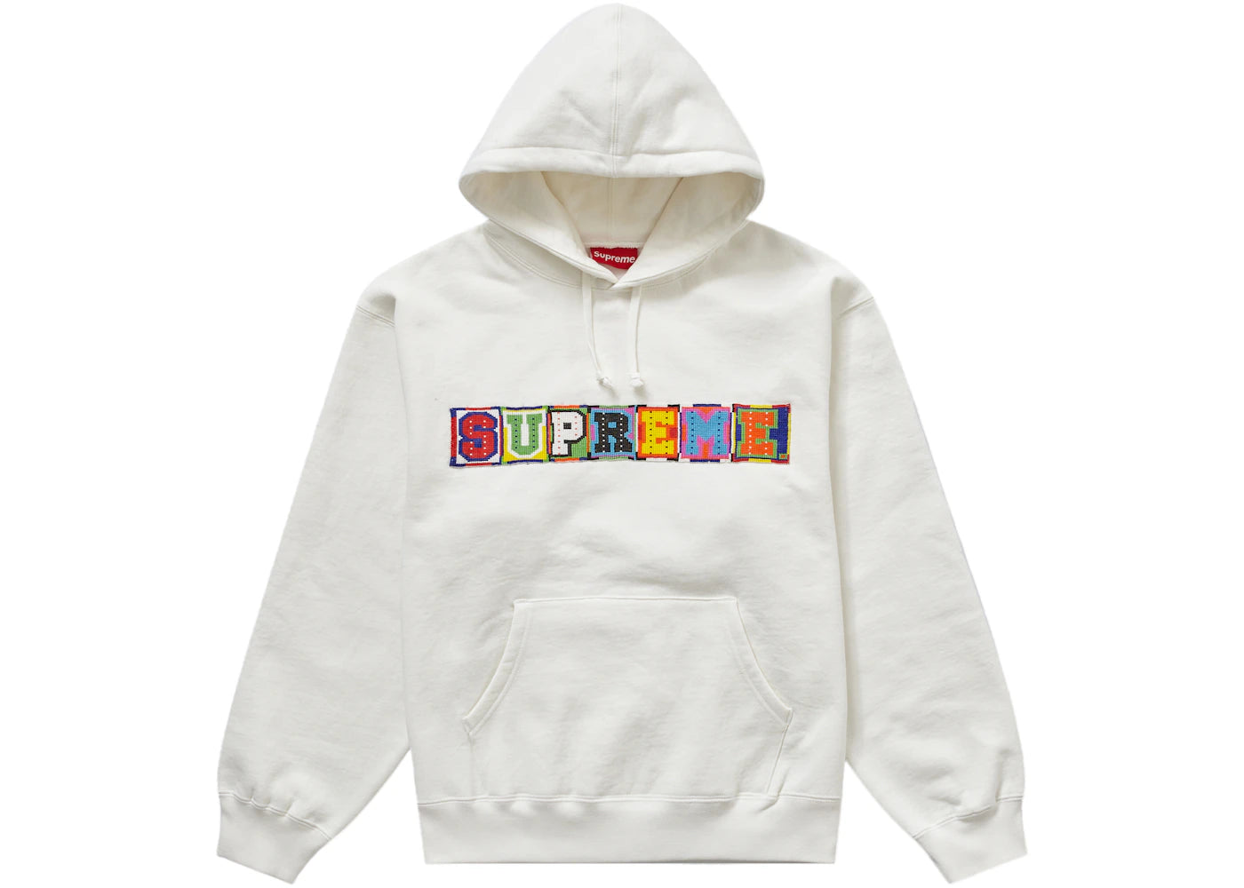 Supreme Beaded Hooded Sweatshirt (SS23) White