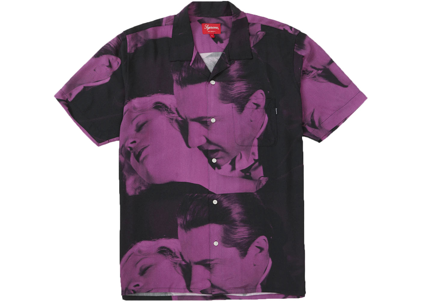 Supreme Bela Lugosi Rayon S/S Shirt Purple