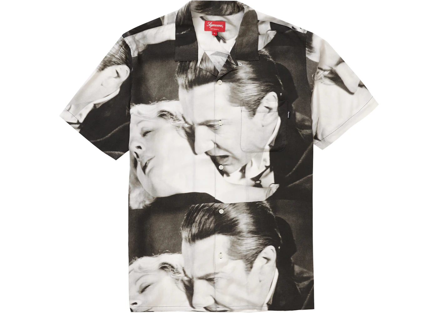 Supreme Bela Lugosi Rayon S/S Shirt White