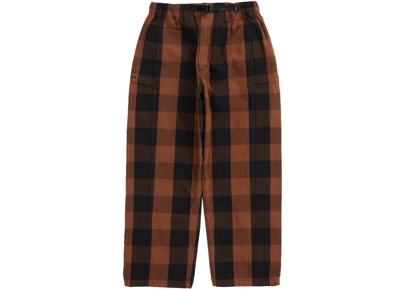 Supreme Belted Trail Pant Brown Plaid