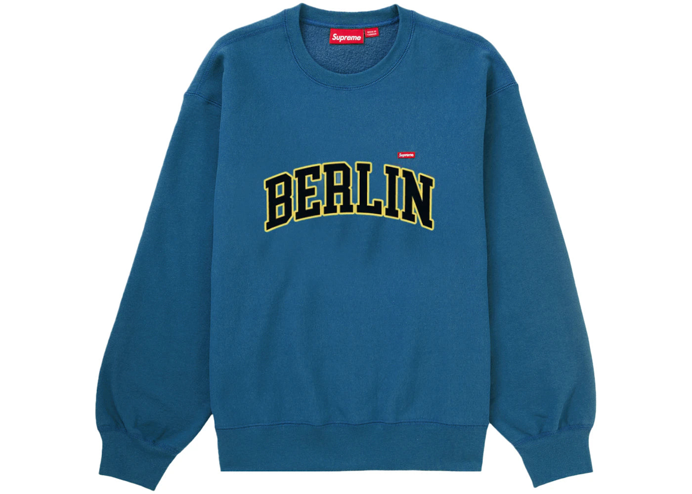 Supreme Berlin Shop Small Box Crewneck Blue