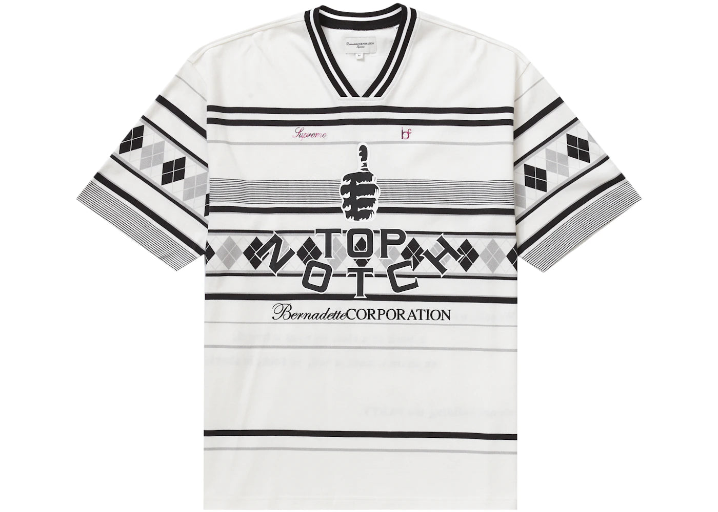 Supreme Bernadette Corporation Pique Soccer Top White