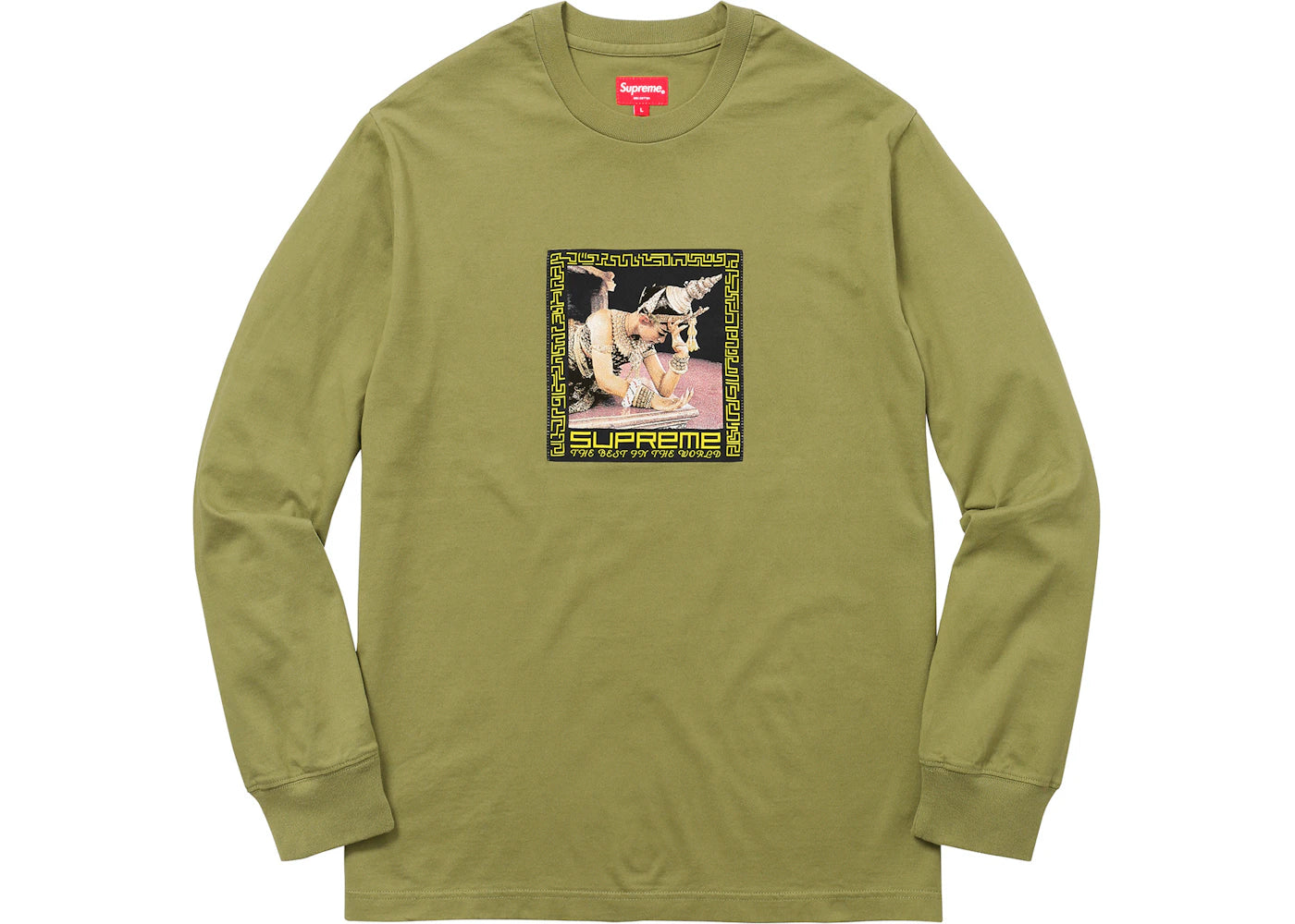 Supreme Best In the World L/S Tee Pale Olive