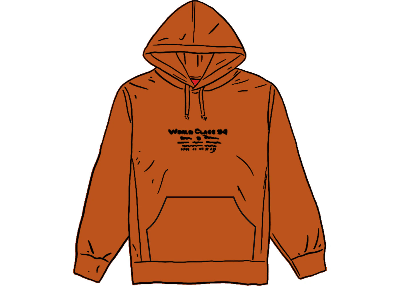 Supreme Best Of The Best Hooded L/S Top Burnt Orange