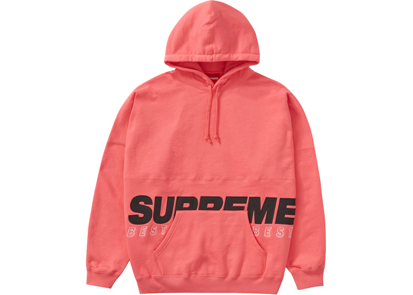 Supreme Best Of The Best Hooded Sweatshirt Bright Coral