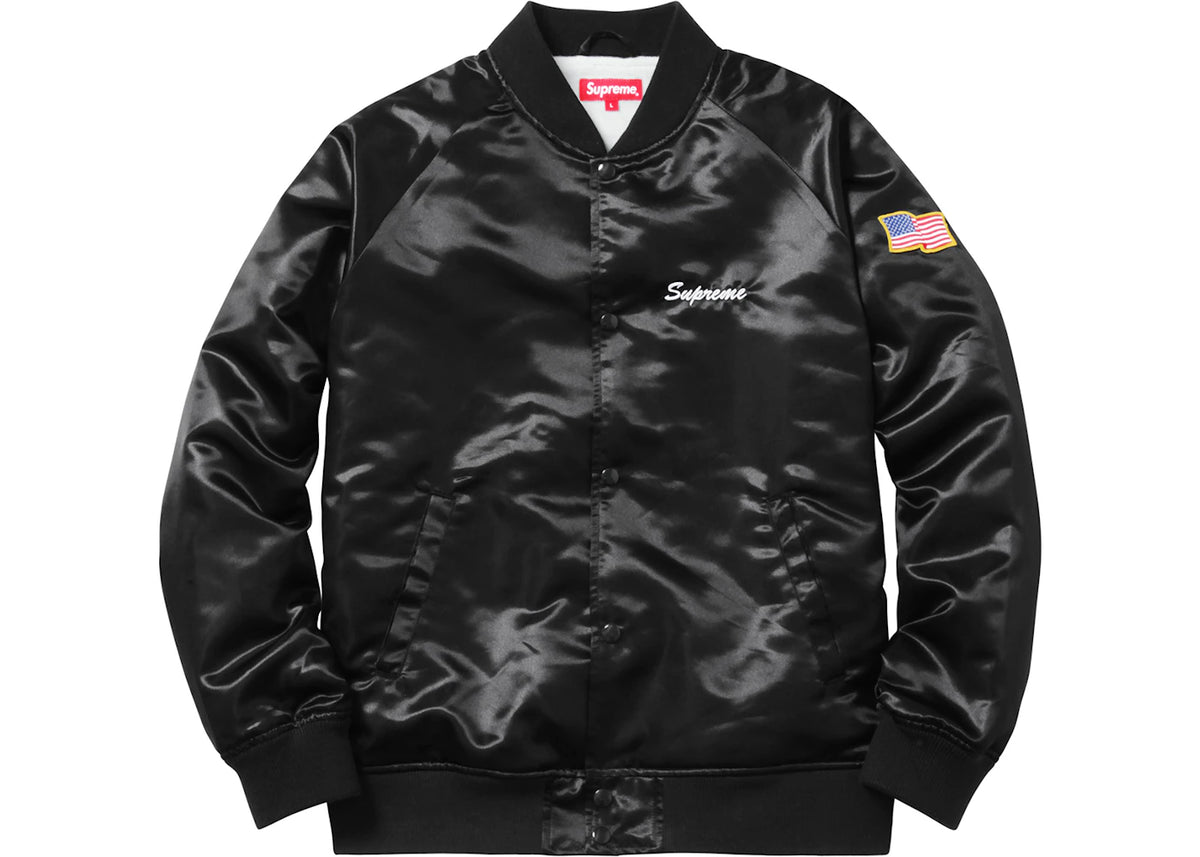 Supreme Betty Boop Satin Club Jacket Black