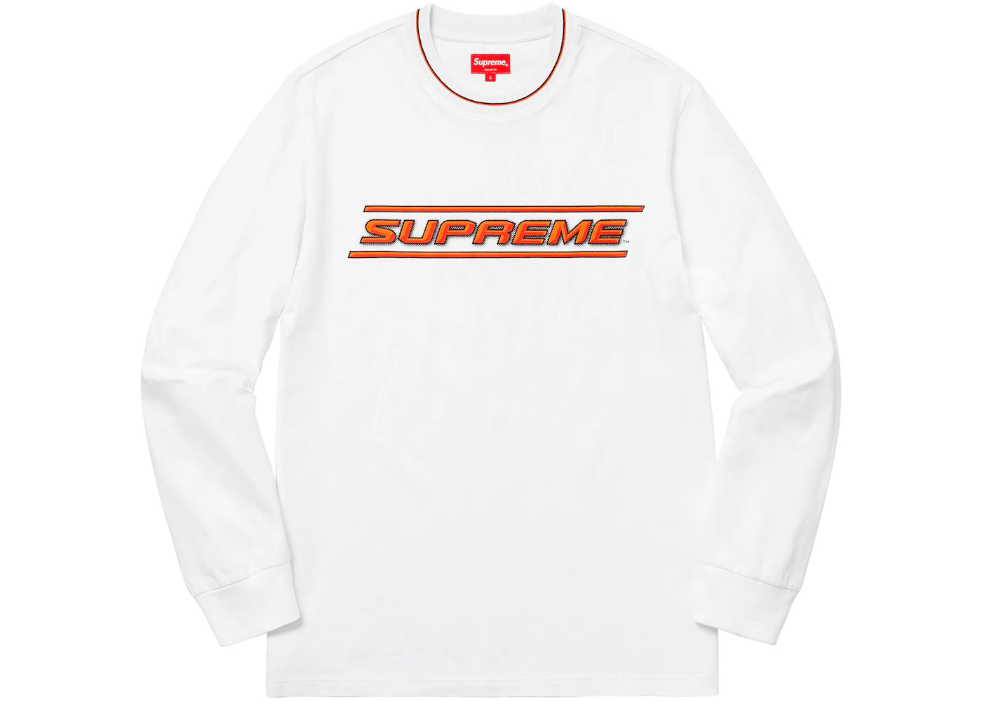 Supreme Bevel L/S Top White