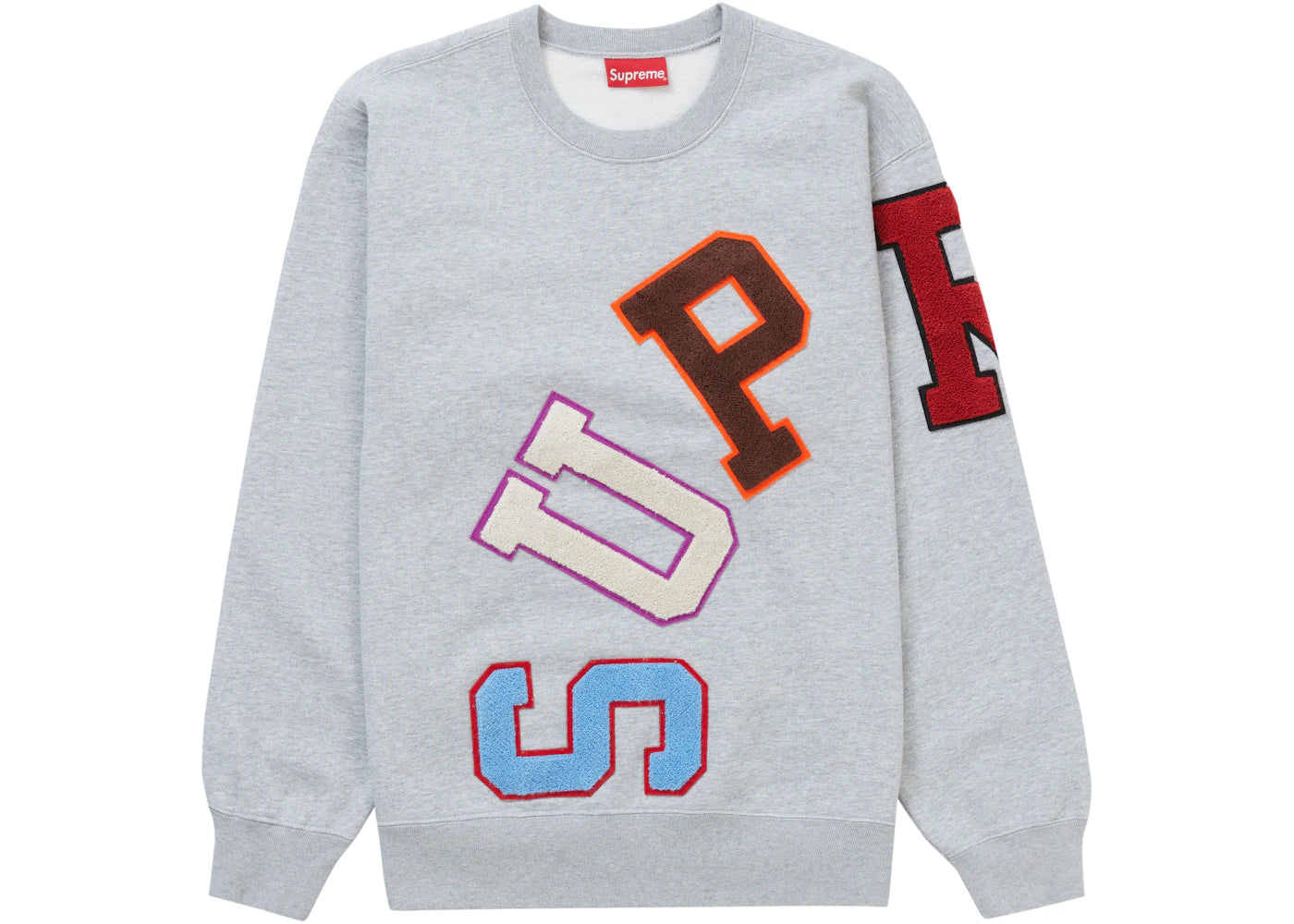 Supreme Big Arc Crewneck Heather Grey