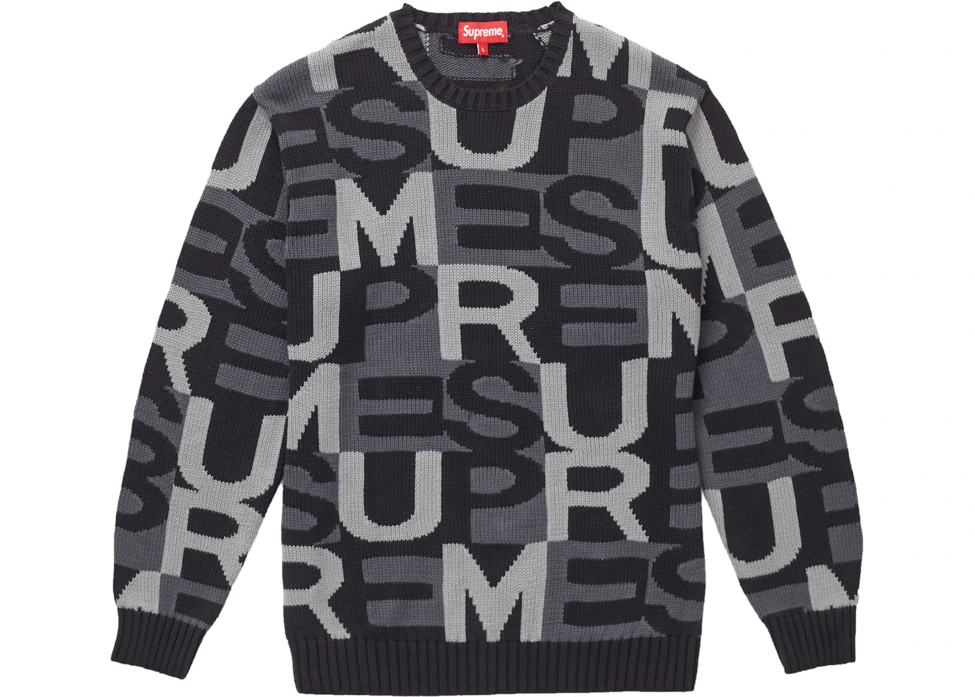 Supreme Big Letters Sweater Black