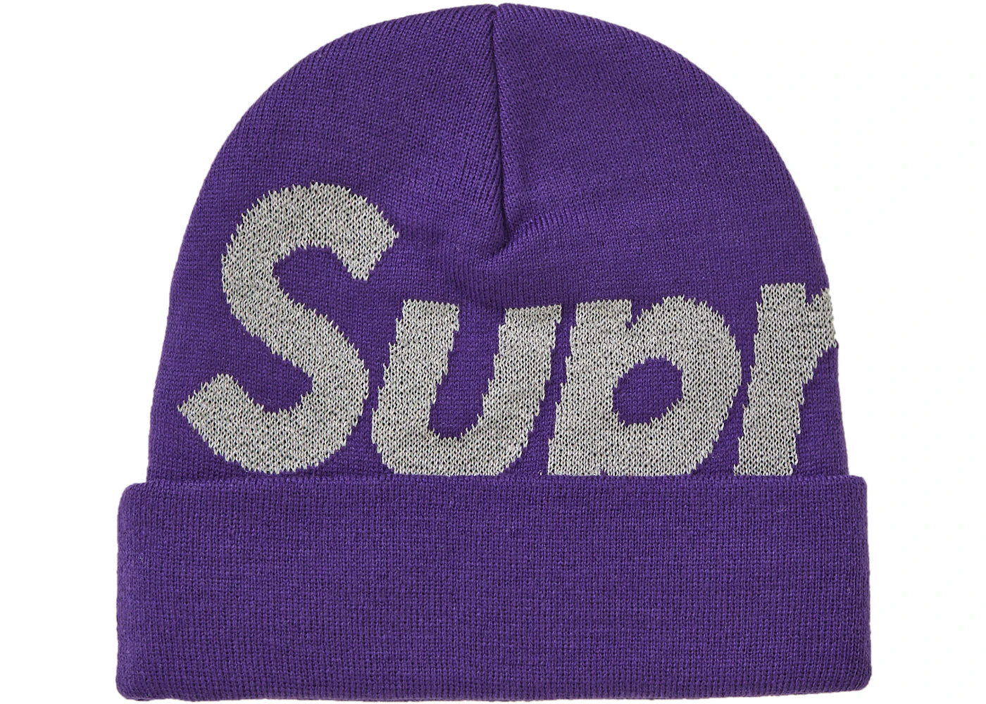 Supreme Big Logo Beanie (FW18) Bright Purple