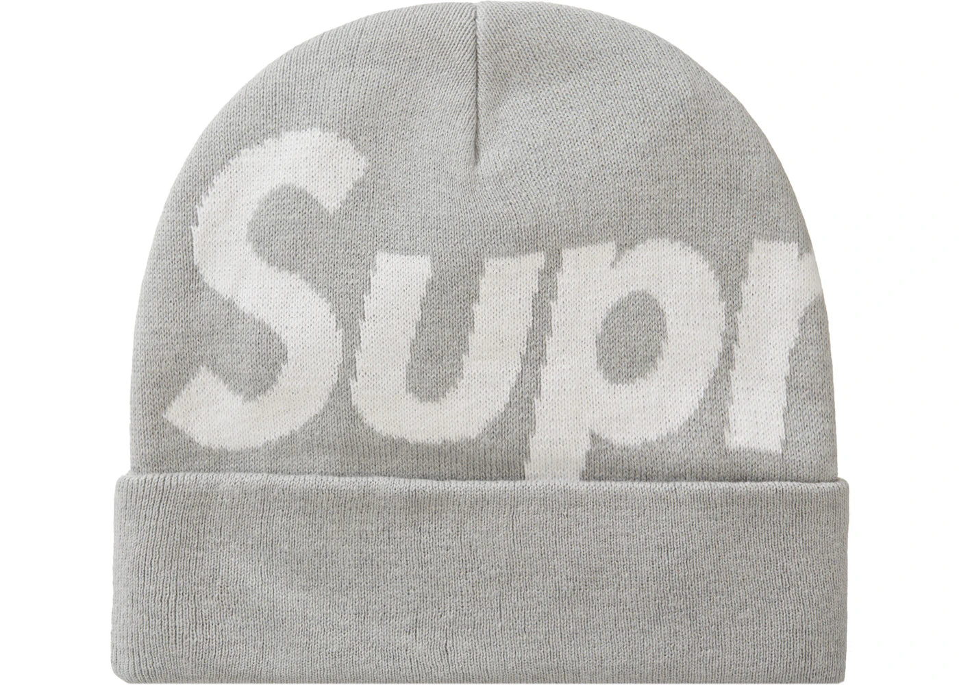 Supreme Big Logo Beanie (FW23) Grey