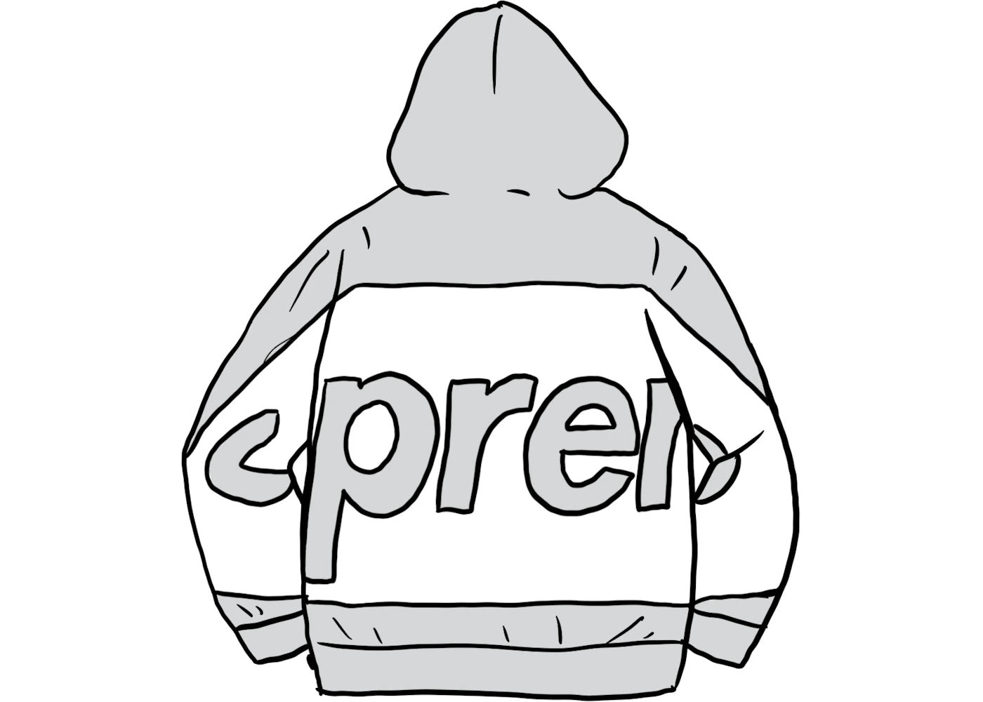 Supreme Big Logo Hooded Sweatshirt Heather Grey