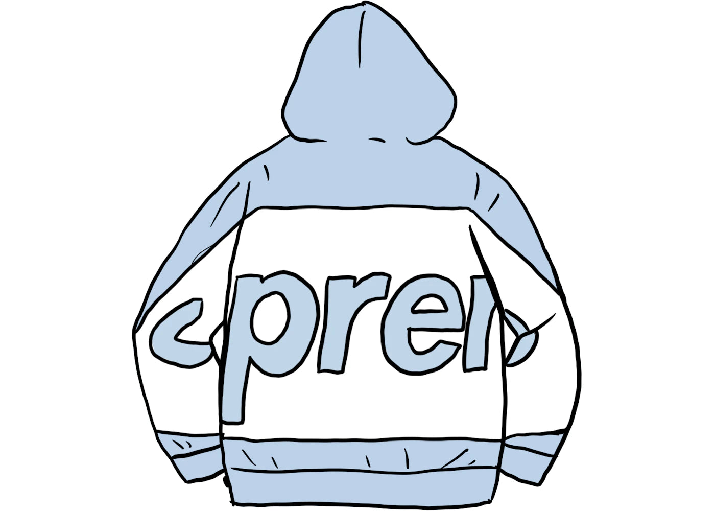 Supreme Big Logo Hooded Sweatshirt Light Blue