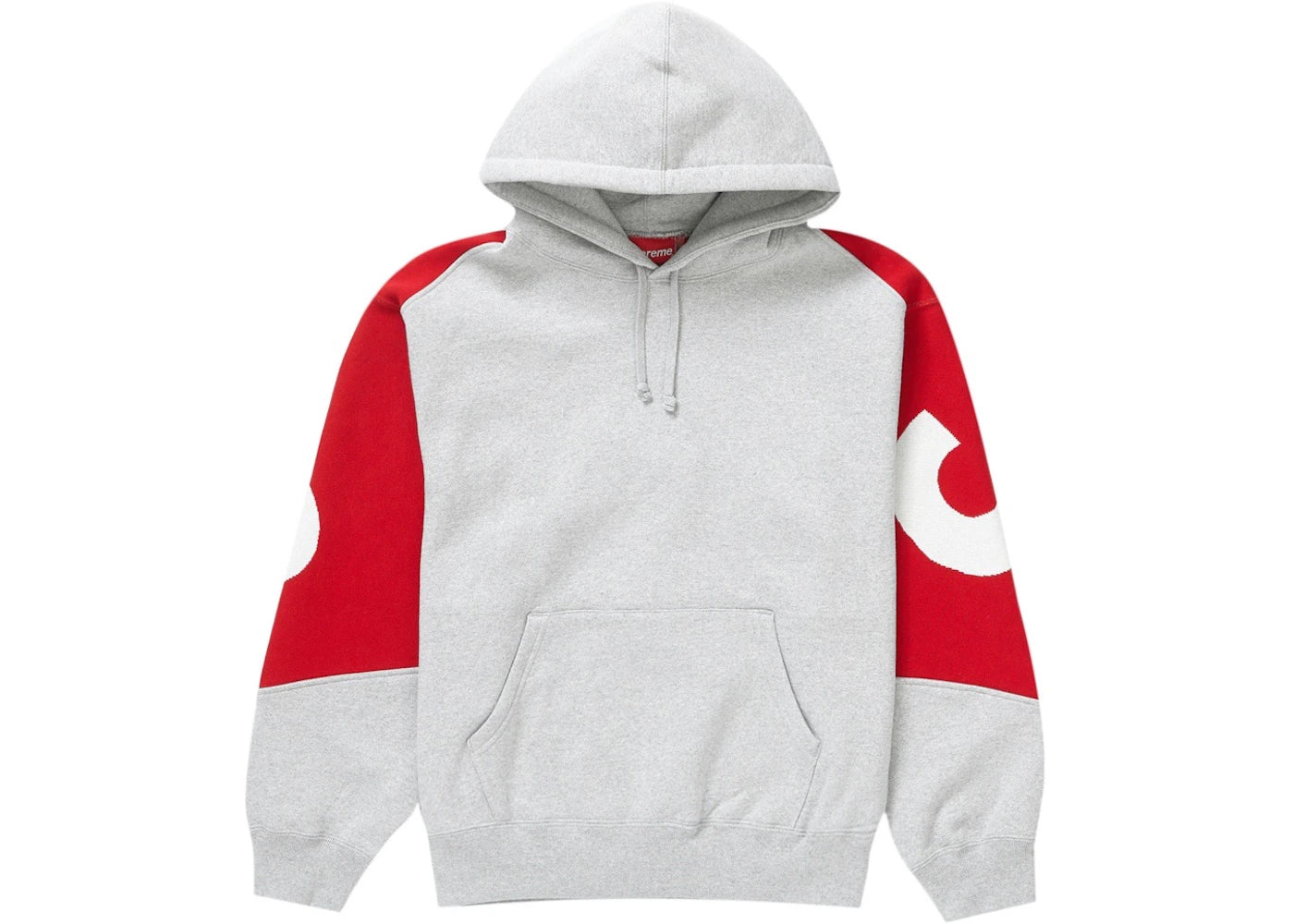 Supreme Big Logo Jacquard Hooded Sweatshirt Heather Grey