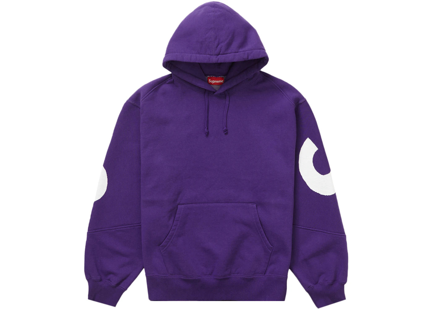 Supreme Big Logo Jacquard Hooded Sweatshirt Purple