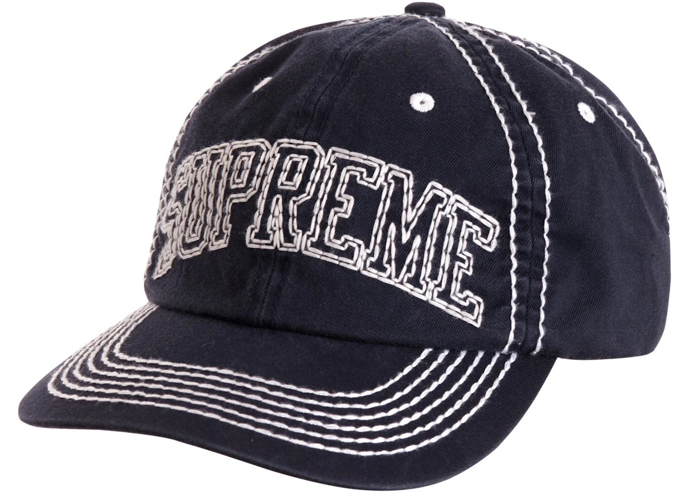 Supreme Big Stitch 6-Panel Black