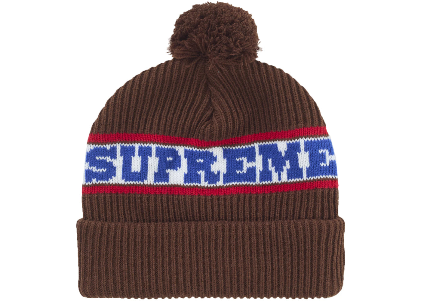 Supreme Big Stripe Beanie (FW24) Brown