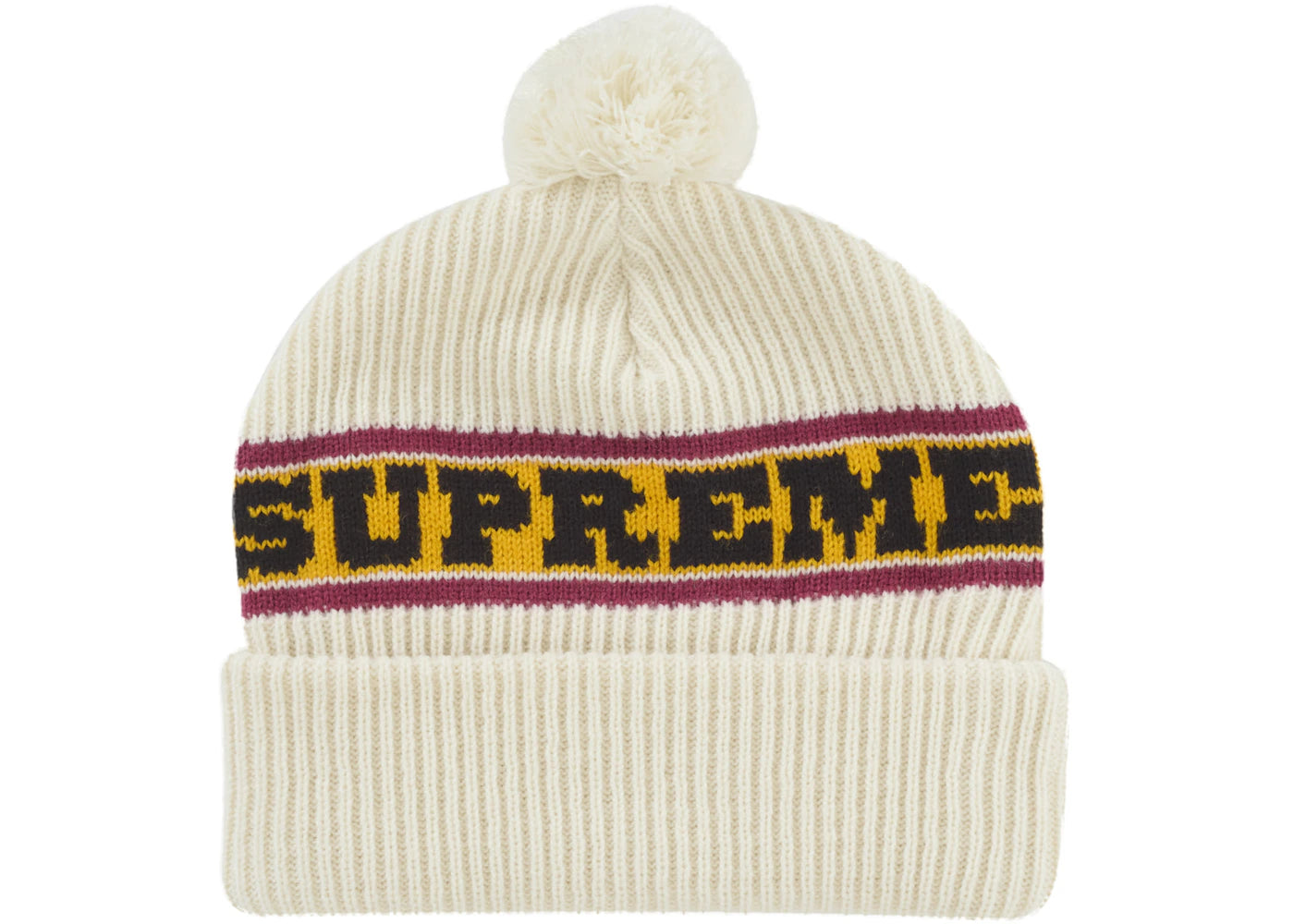 Supreme Big Stripe Beanie (FW24) Natural
