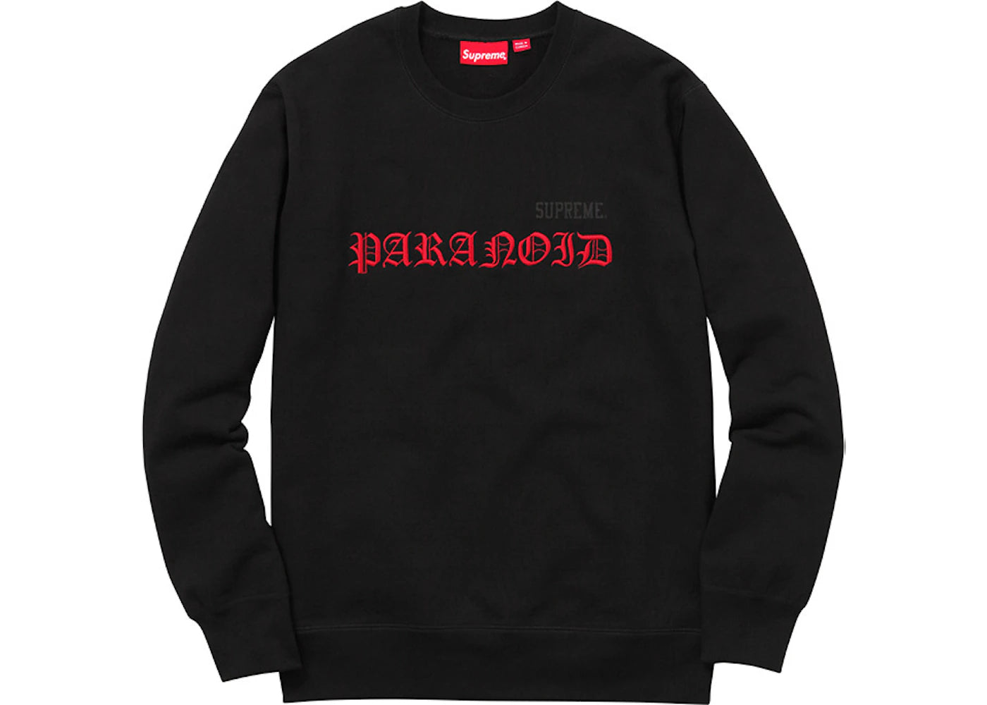 Supreme Black Sabbath Paranoid Crewneck Black