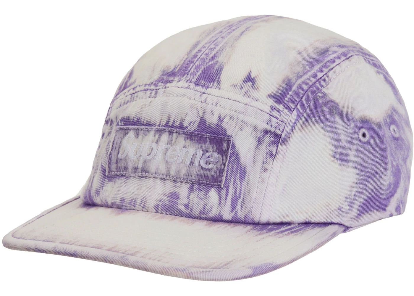 Supreme Bleached Chino Camp Cap Purple