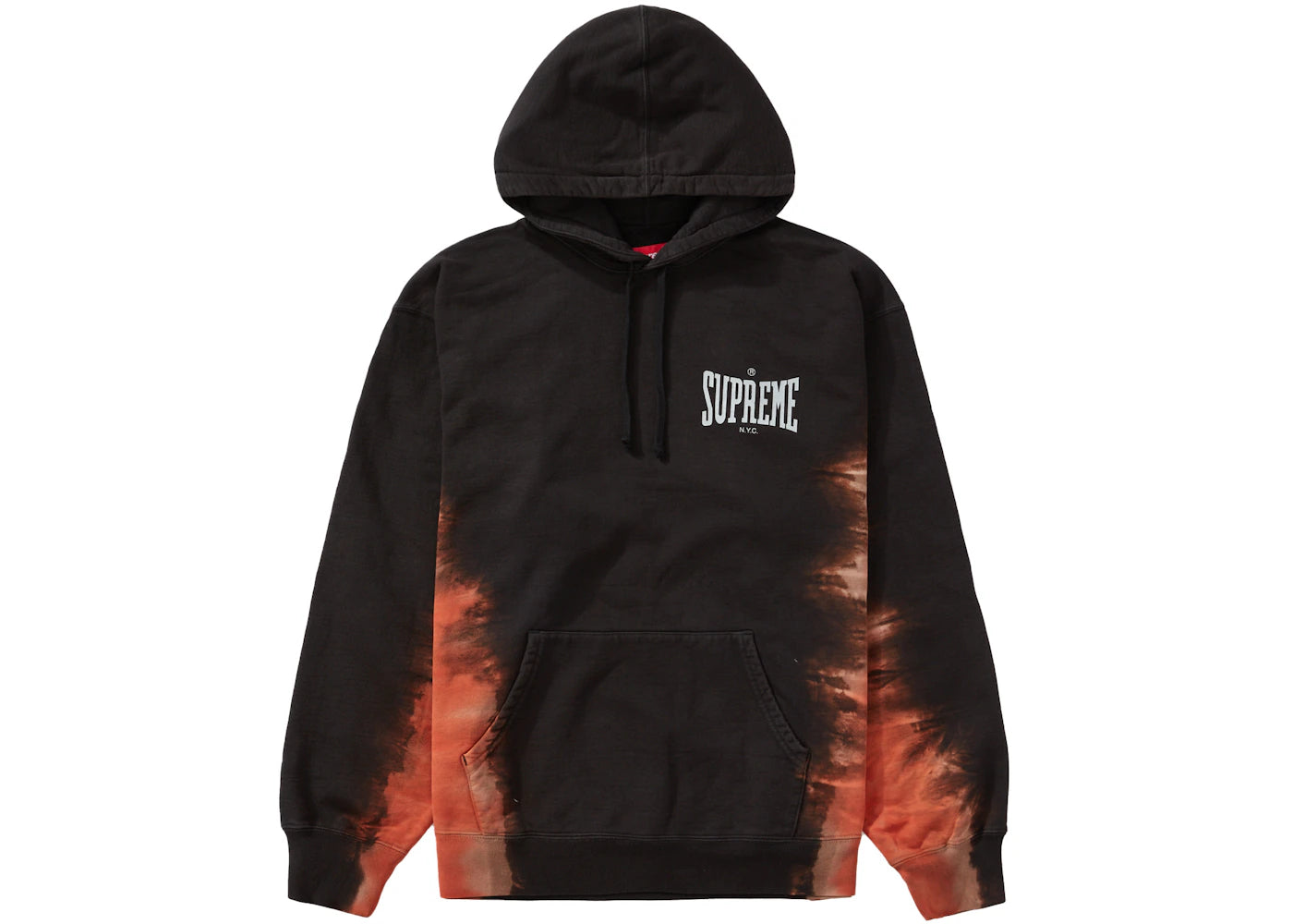 Supreme Bleached Hooded Sweatshirt Black