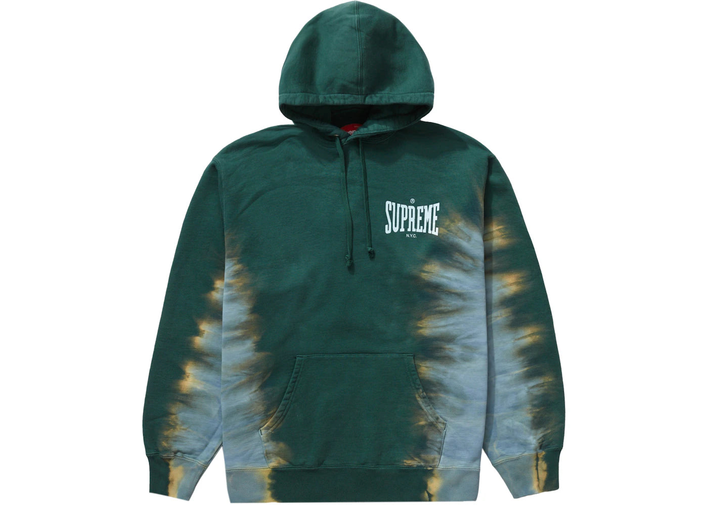 Supreme Bleached Hooded Sweatshirt Dark Green