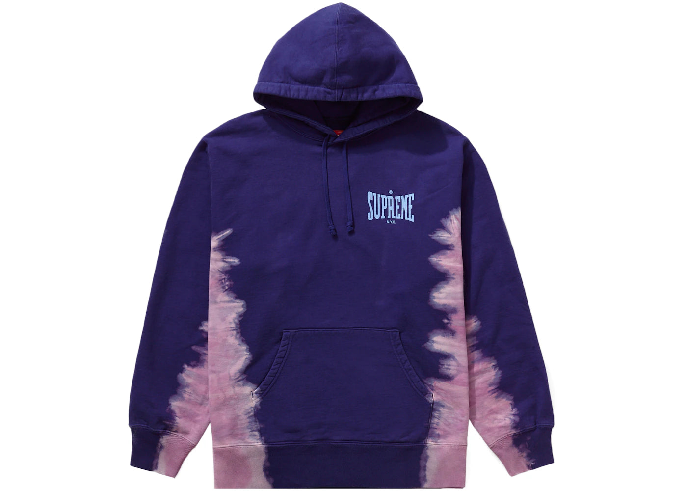 Supreme Bleached Hooded Sweatshirt Dark Royal