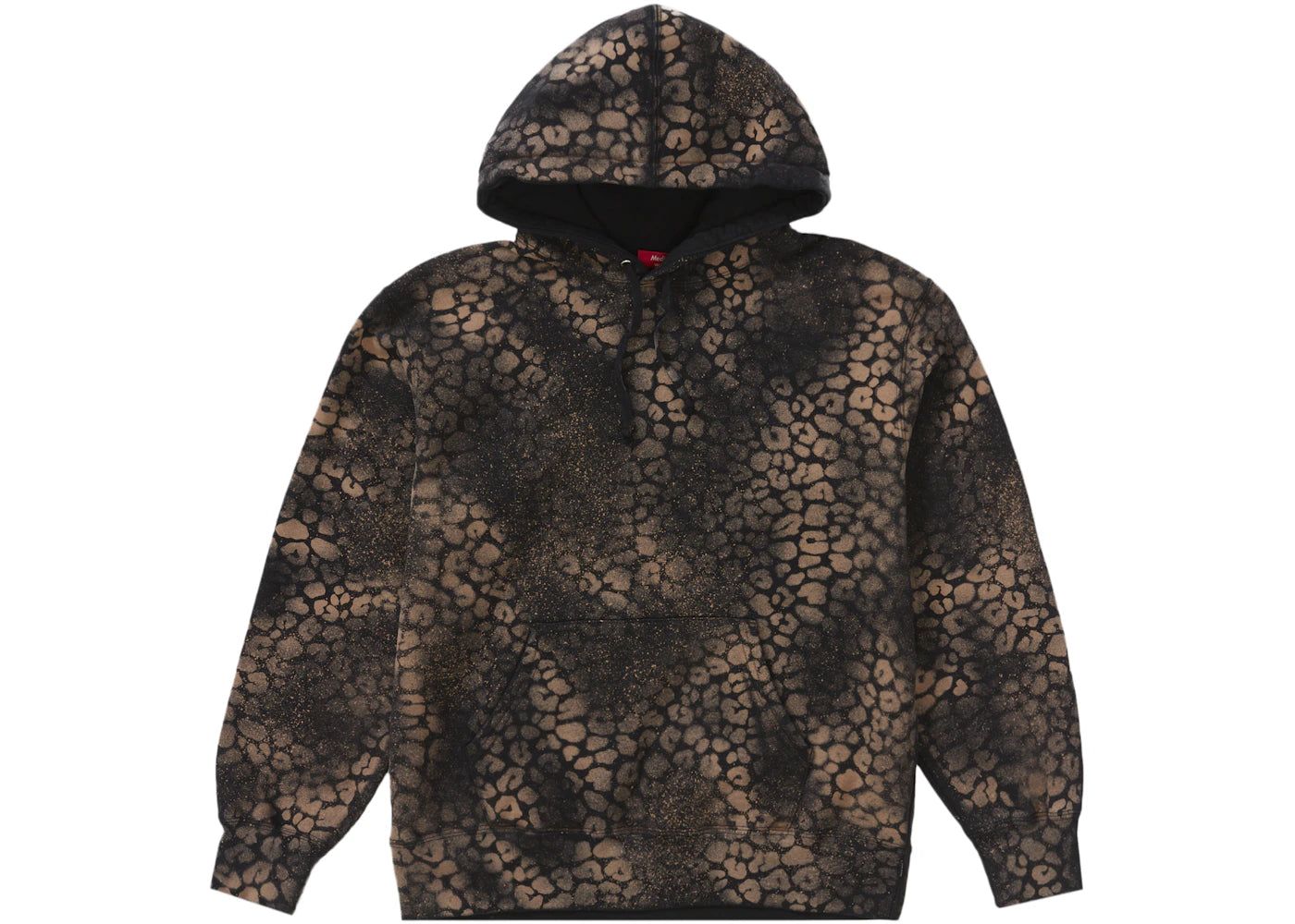 Supreme Bleached Leopard Hooded Sweatshirt Black