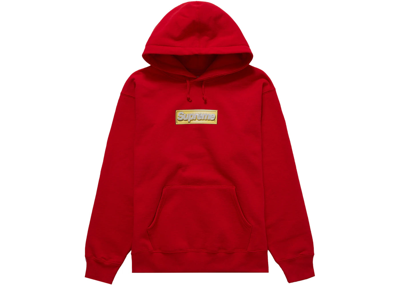 Supreme Bling Box Logo Hooded Sweatshirt Red