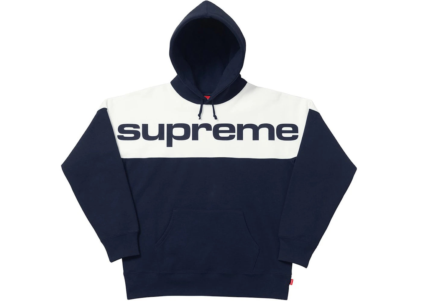 Supreme Blocked Hoodie Navy