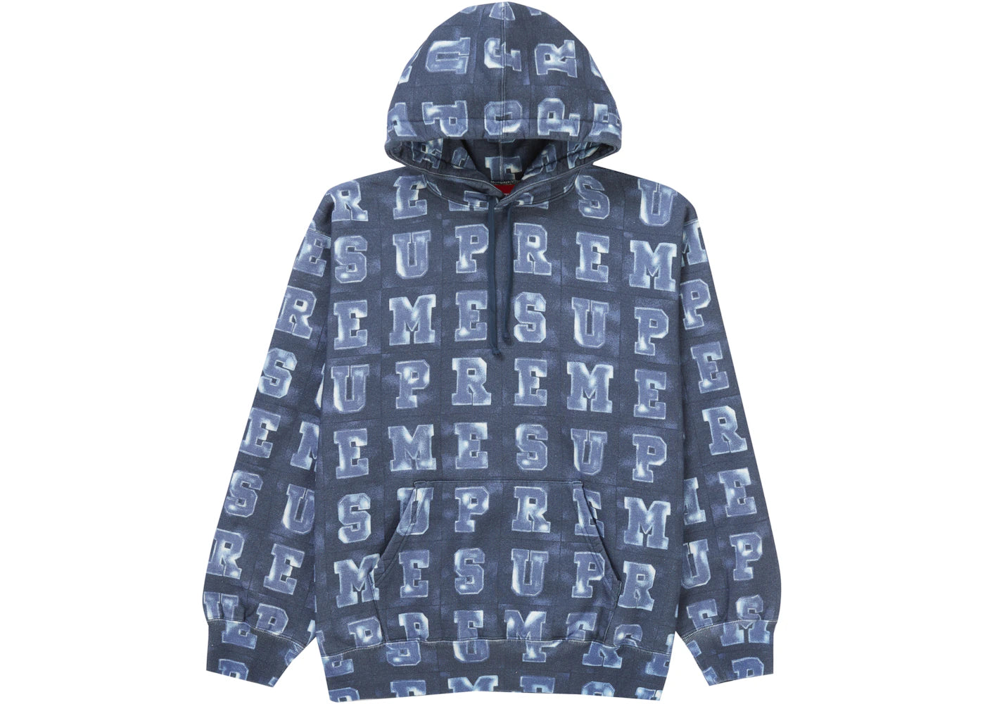 Supreme Blocks Hooded Sweatshirt Navy