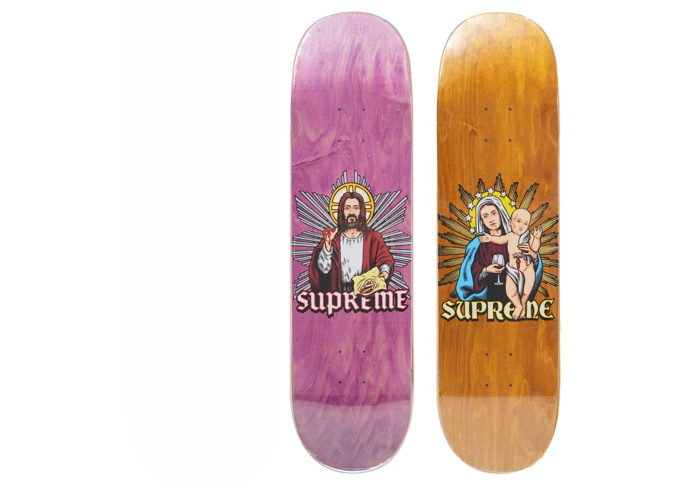 Supreme Blood and Body Skateboard Deck Set Multicolor