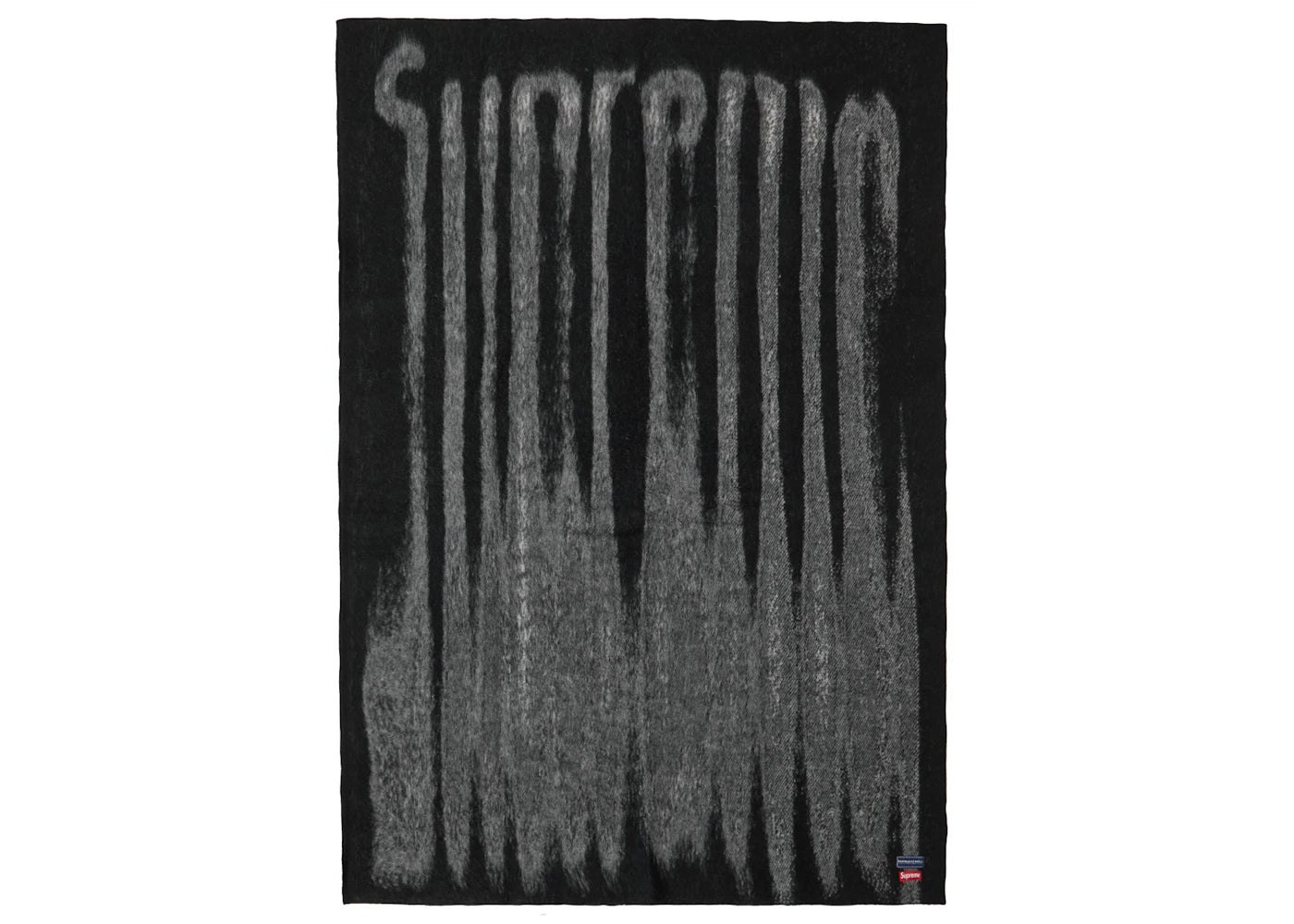 Supreme Blurred Logo Blanket Black