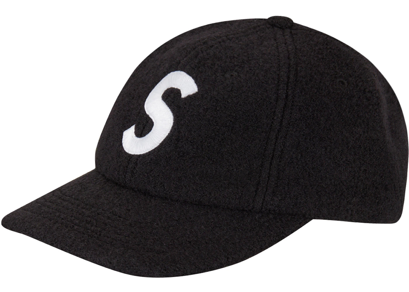 Supreme Boiled Wool S Logo 6-Panel Black