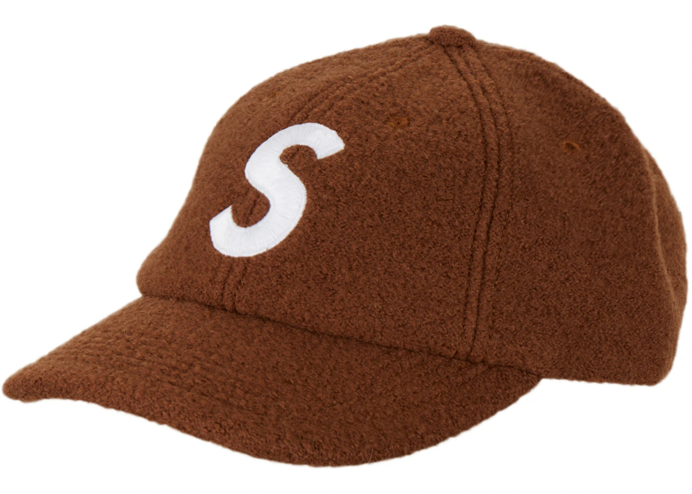 Supreme Boiled Wool S Logo 6-Panel Brown