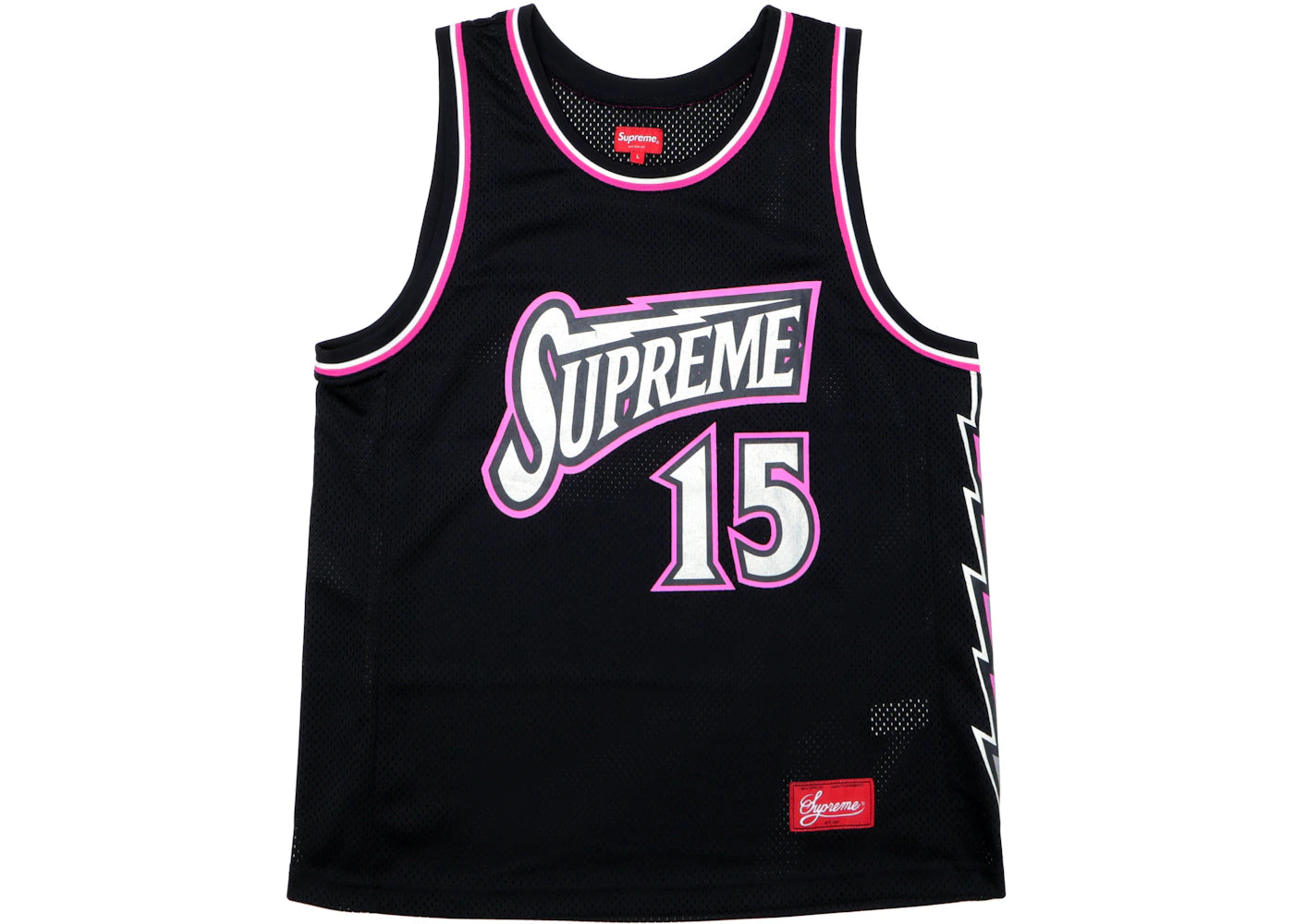 Supreme Bolt Basketball Jersey Black