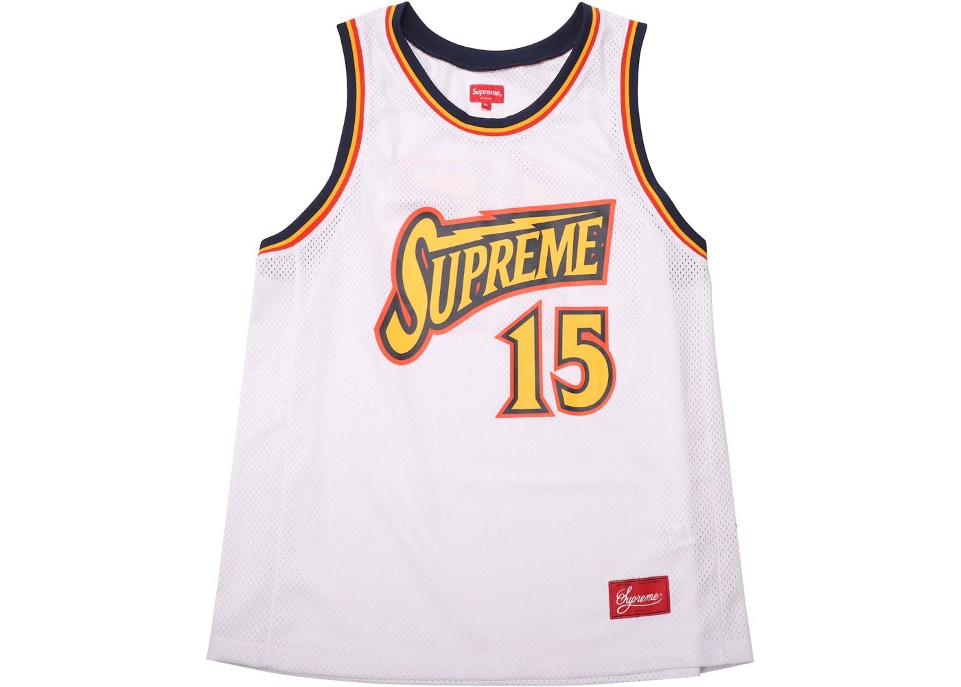 Supreme Bolt Basketball Jersey White