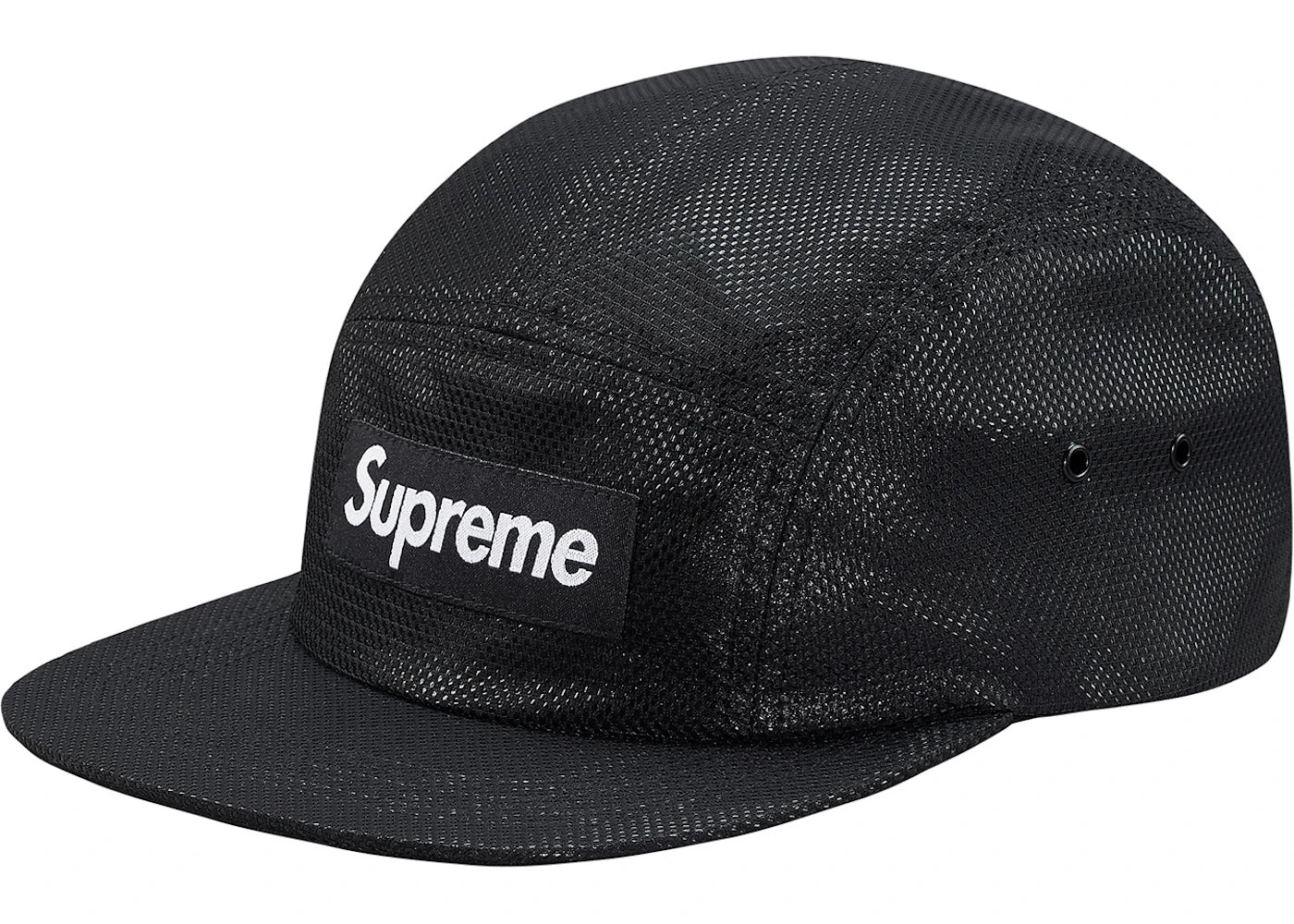 Supreme Bonded Mesh Camp Cap Black