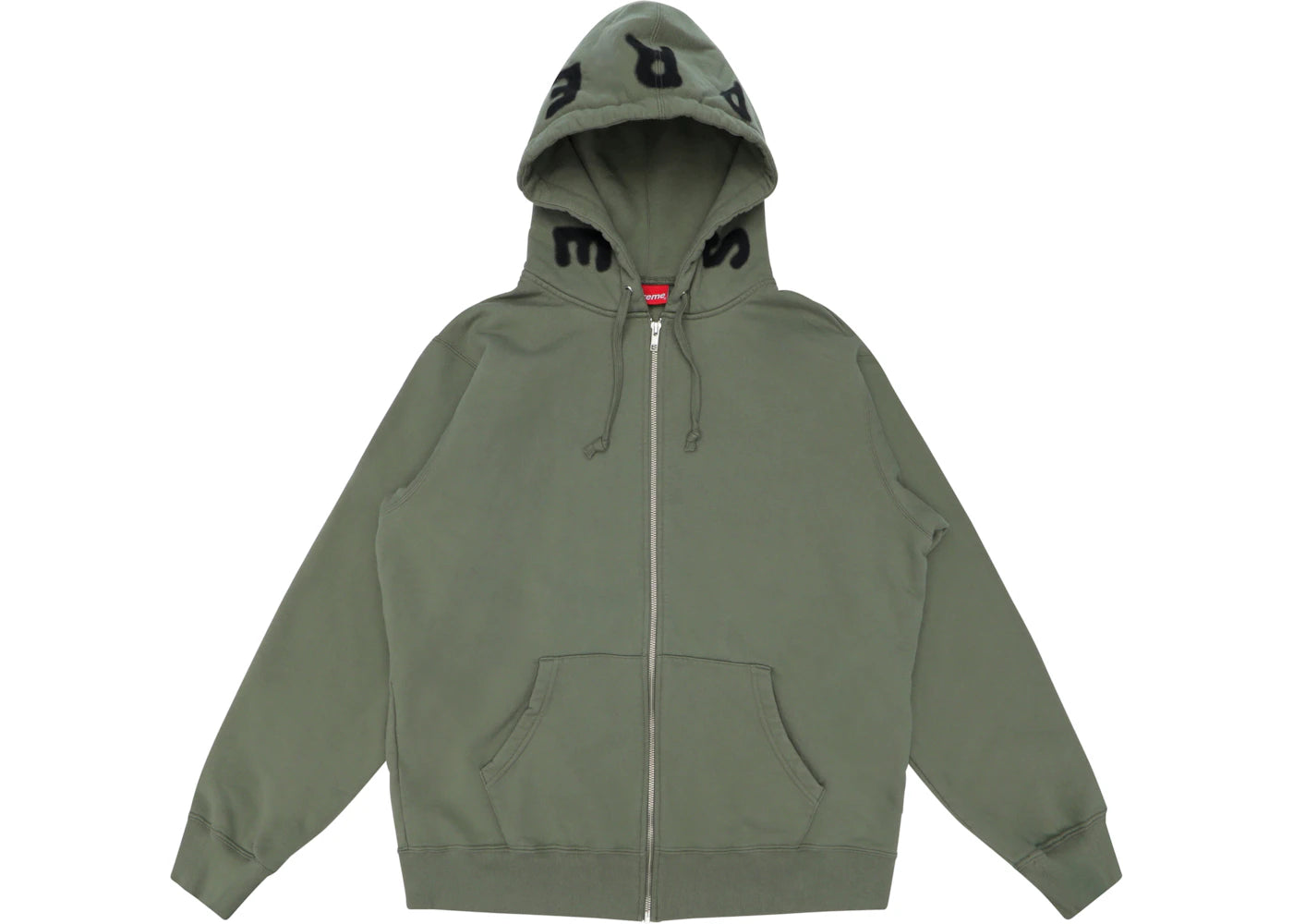 Supreme Bone Zip Up Sweatshirt Light Olive