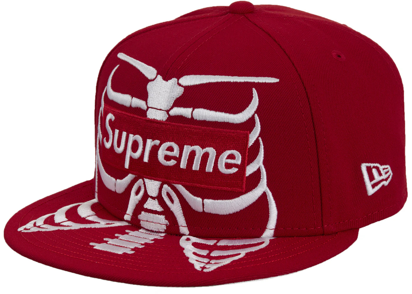 Supreme Bones Box Logo New Era 59Fifty Cap Red