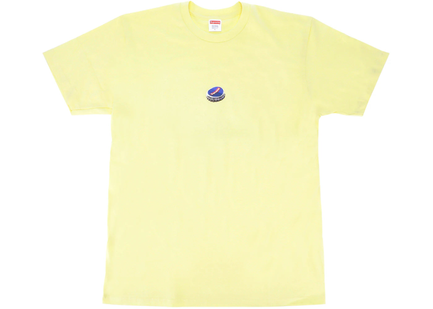 Supreme Bottle Cap Tee Pale Yellow