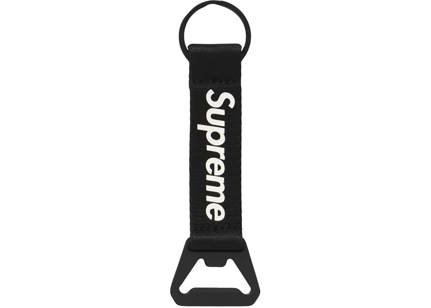 Supreme Bottle Opener Webbing Keychain Black