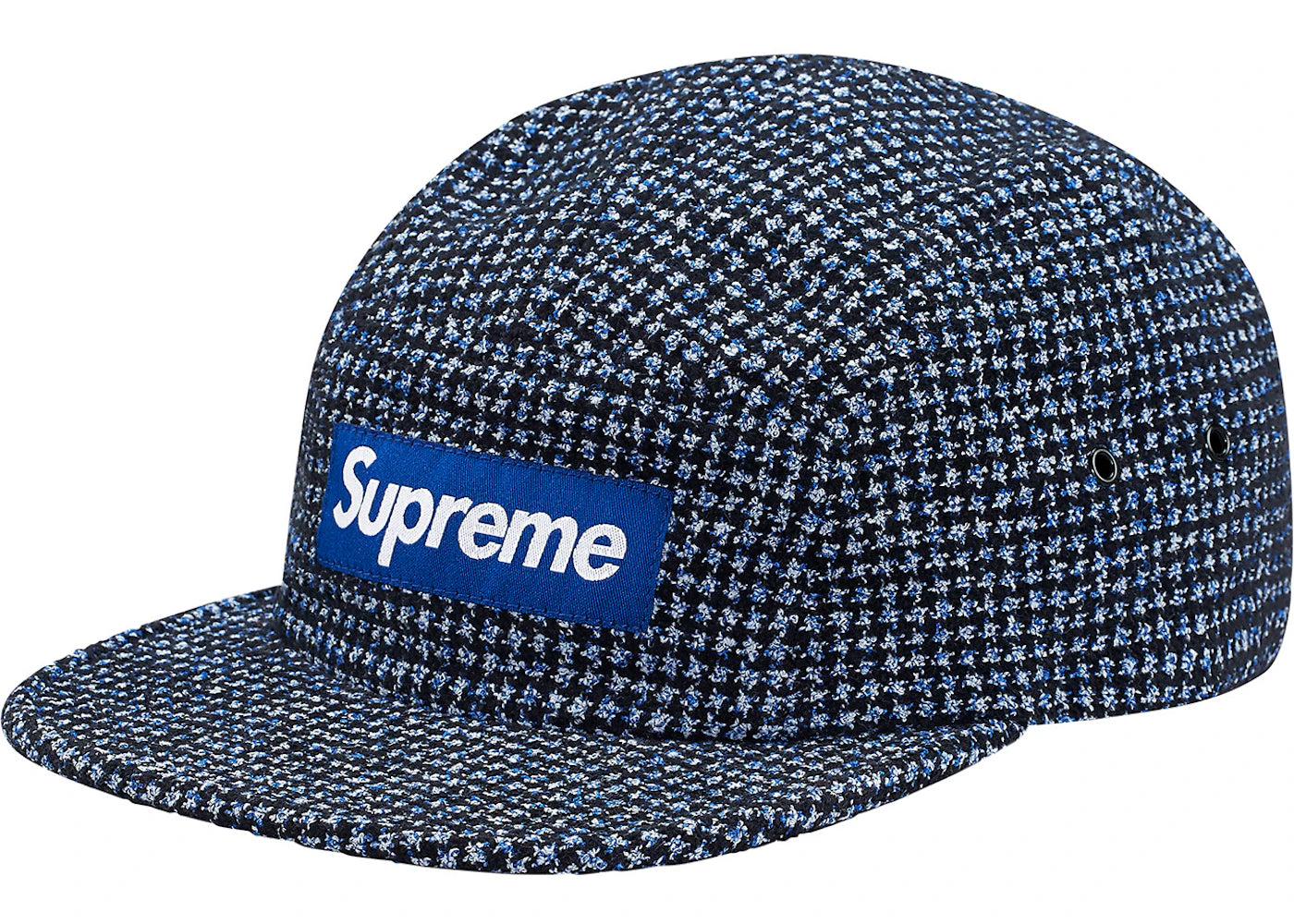 Supreme Boucl Houndstooth Camp Cap Navy