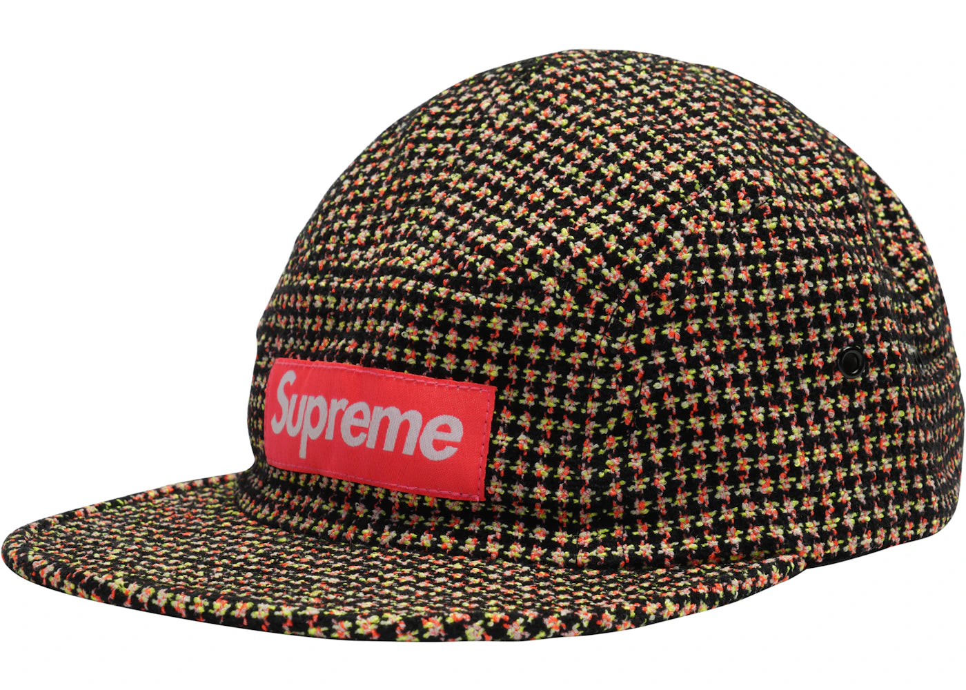 Supreme Boucl Houndstooth Camp Cap Neon