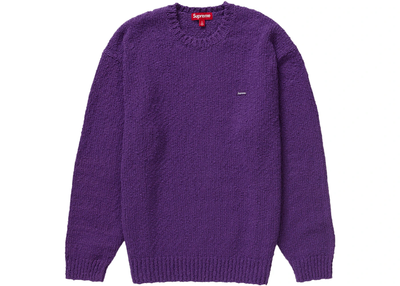 Supreme Bouclé Small Box Sweater Purple