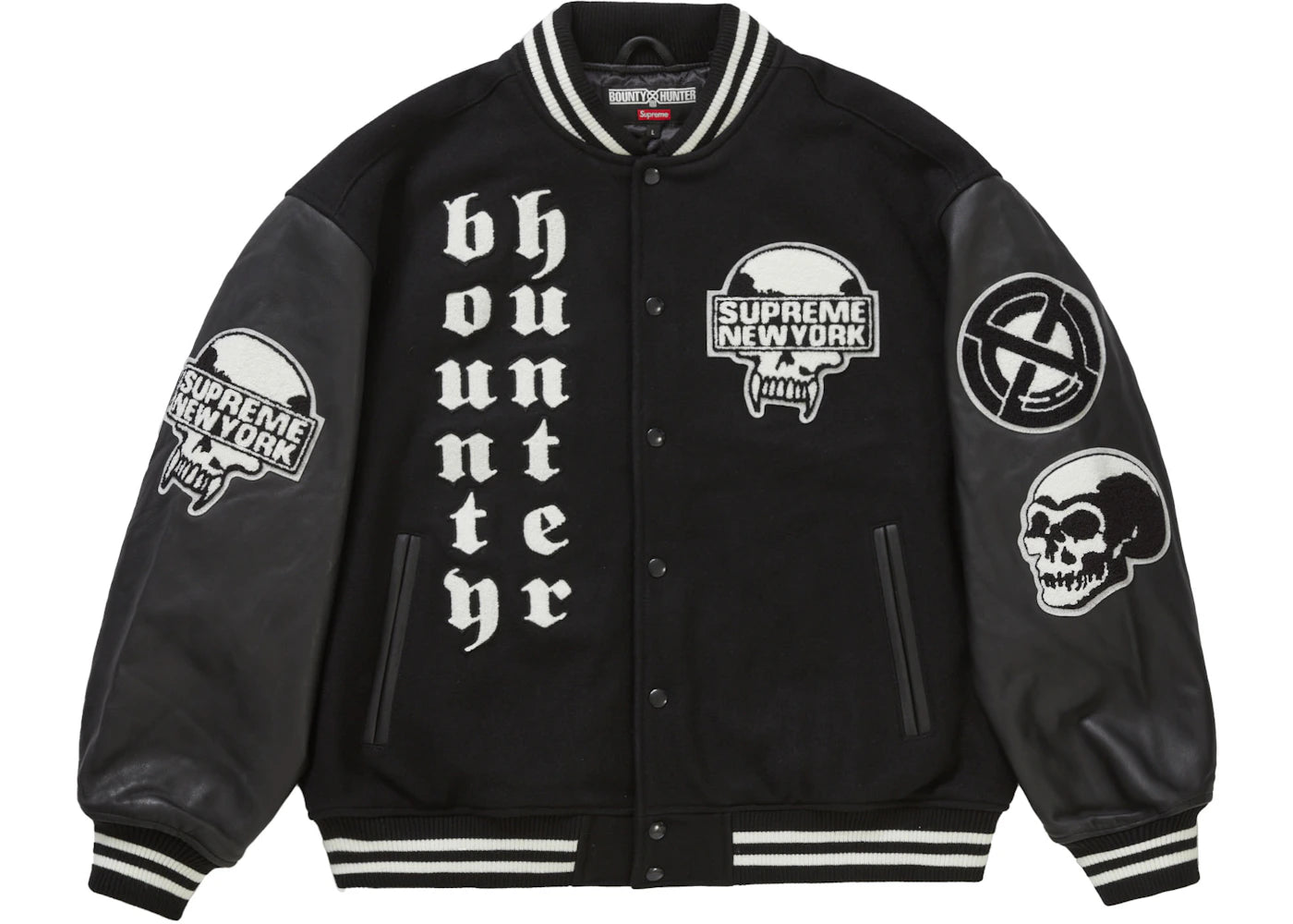 Supreme Bounty Hunter Varsity Jacket Black