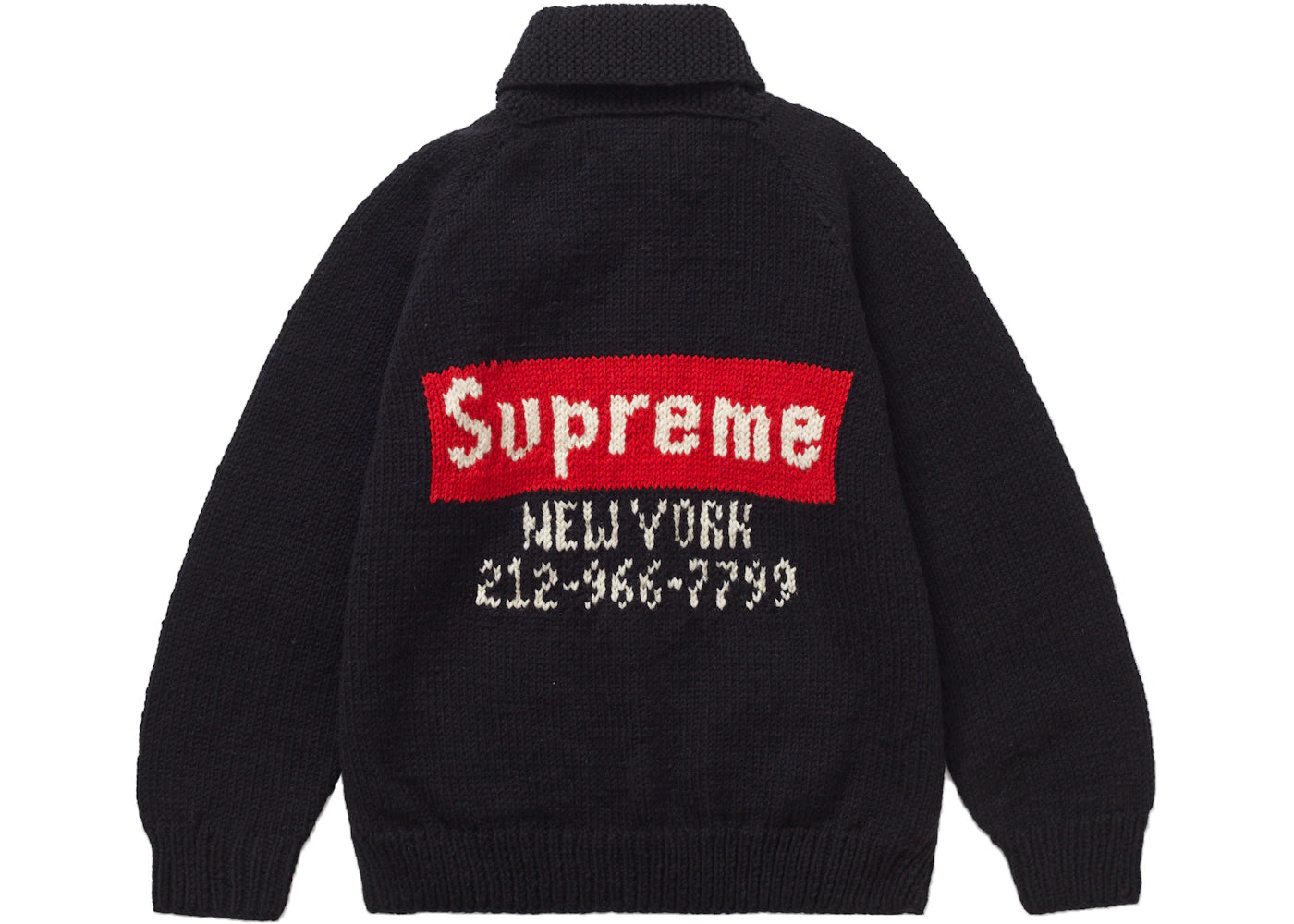 Supreme Box Logo Cowichan Sweater Black